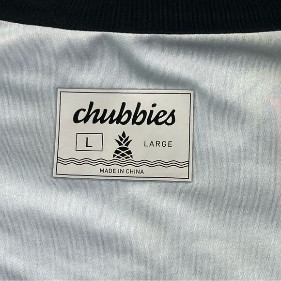 Chubbies Pullover Men’s L Blue 1/4 Zip Long Sleeve Pockets Golf Palm Tree - Picture 7 of 12